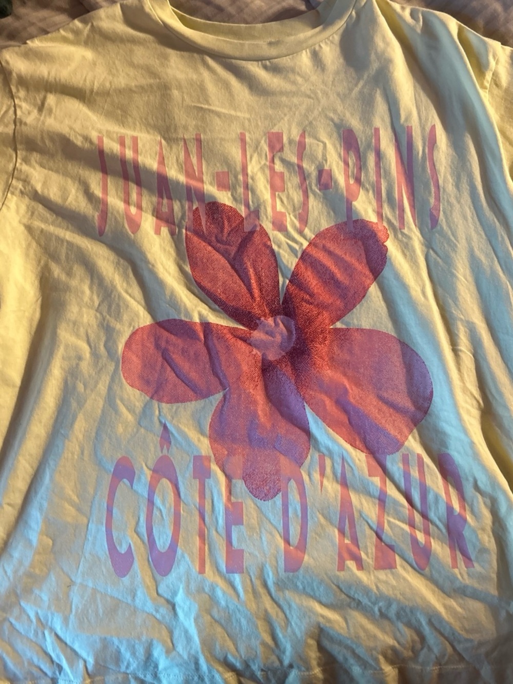 ASOS Yellow Tee with Pink Floral Graphic